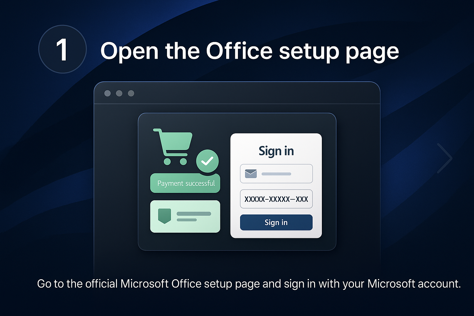 Open the Office setup page illustration