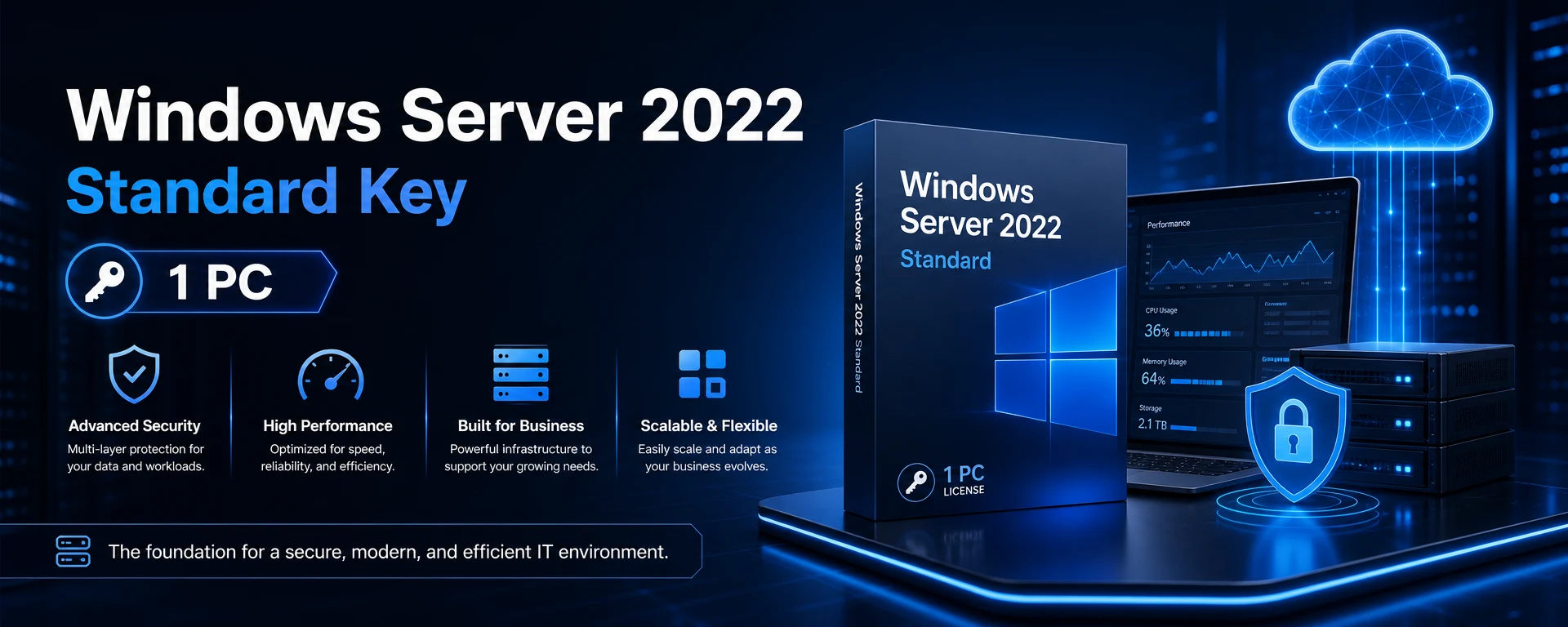 Windows Server 2022 Standard Key for 1 PC