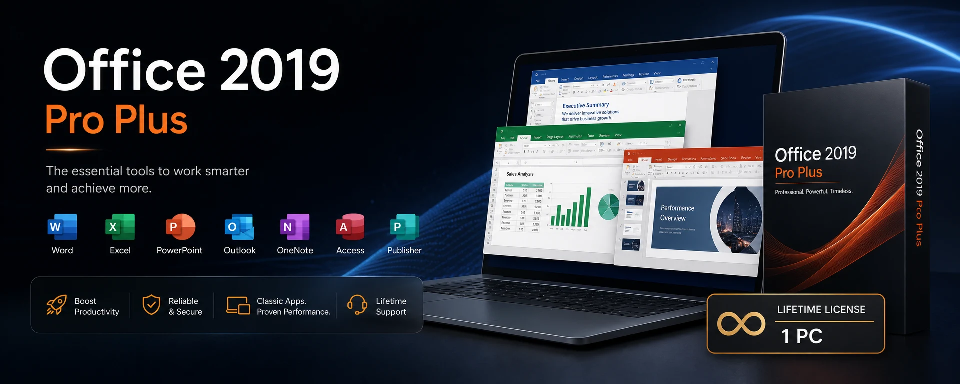 Microsoft Office 2019 Pro Plus Lifetime License for 1PC