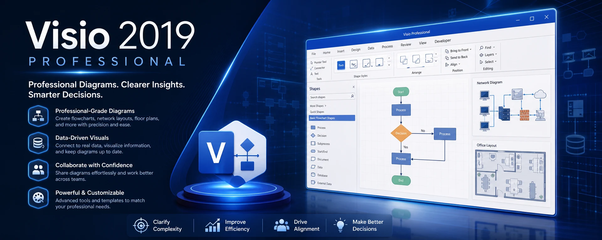 Microsoft Visio 2019 Professional Key for 1 PC