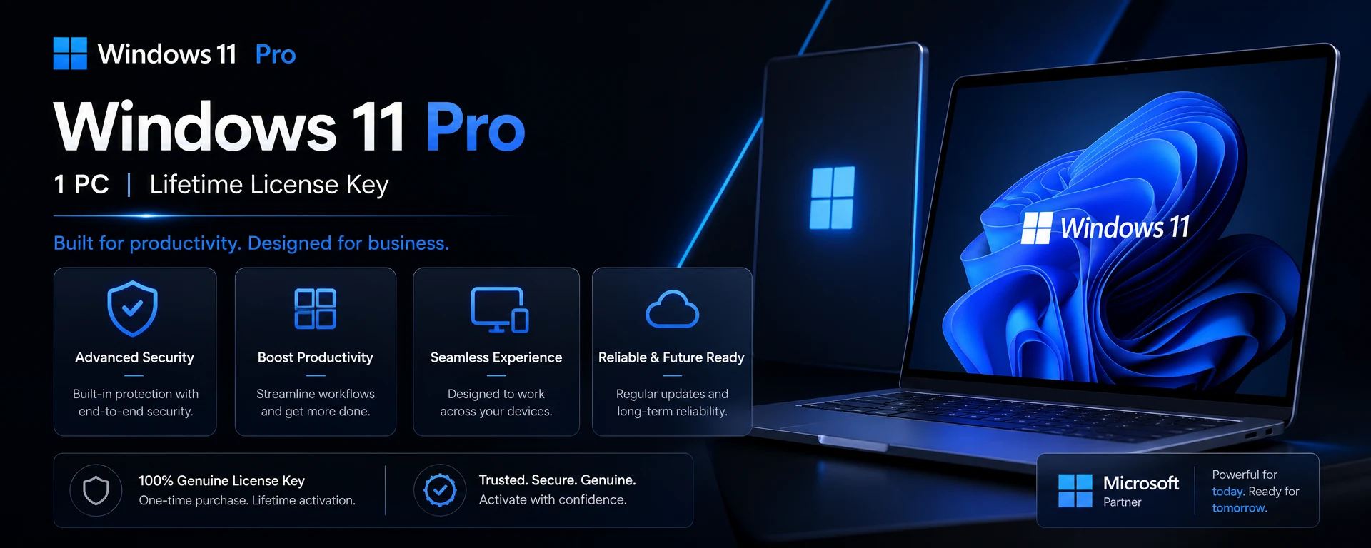 Windows 11 Pro 1PC Lifetime License Key