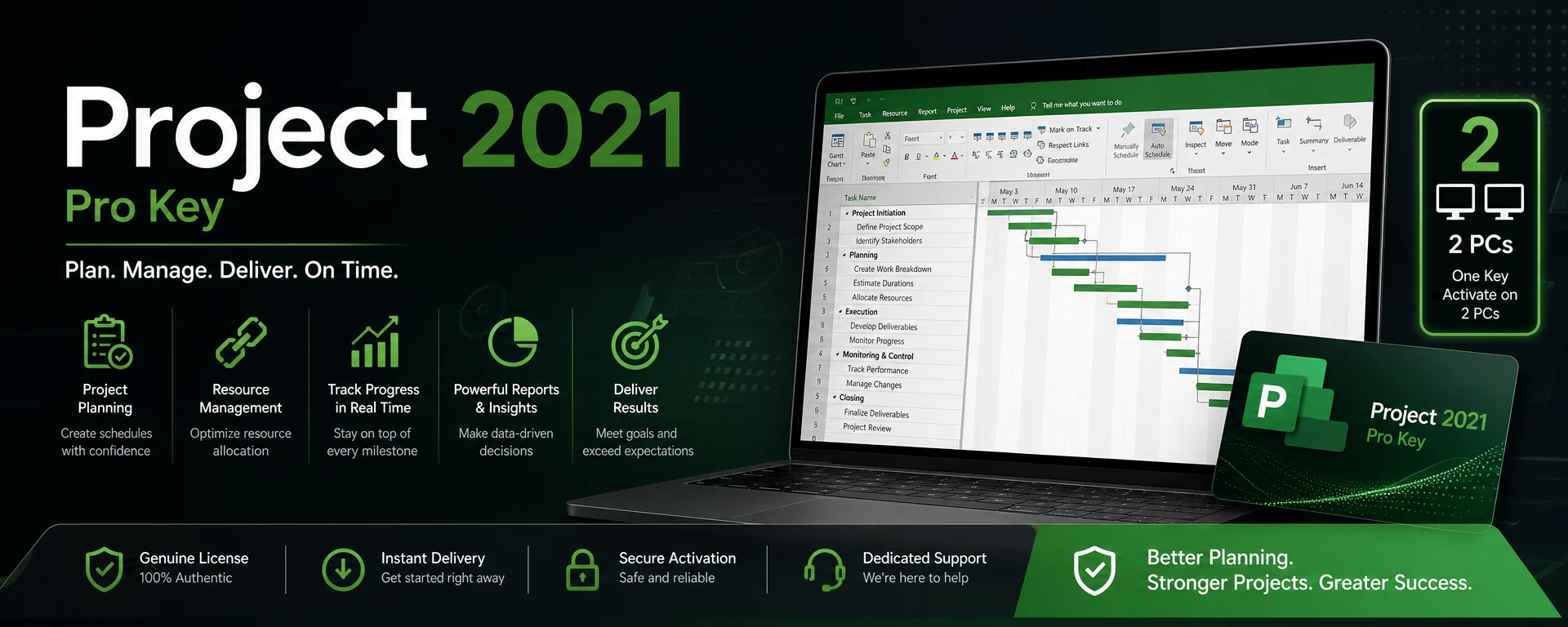 Microsoft Project 2021 Pro Key for 2 PCs