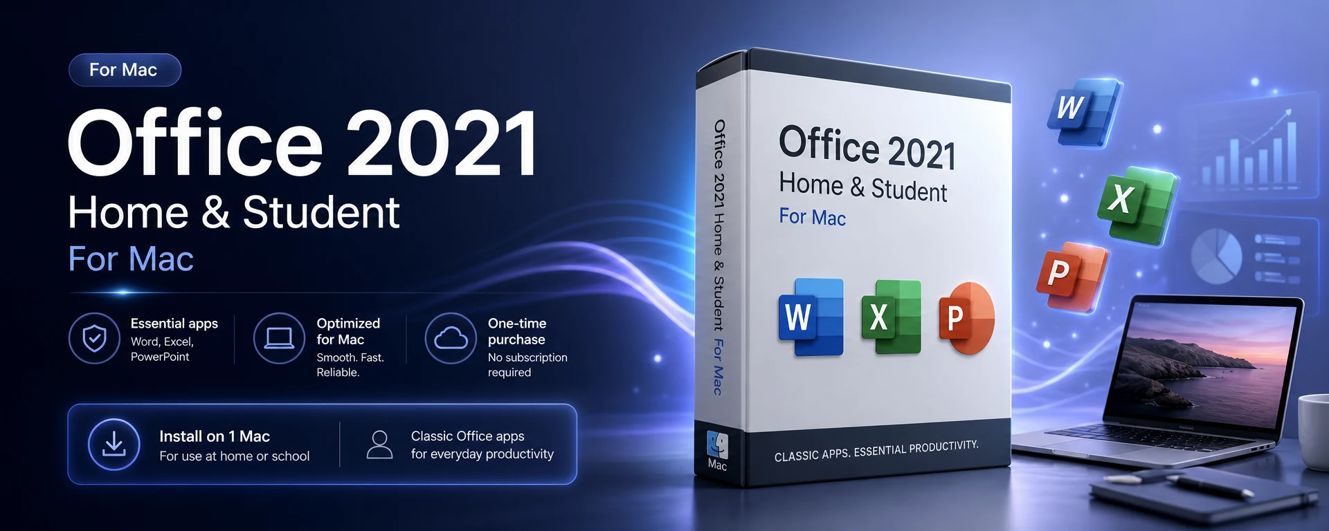 Microsoft Office 2021 Home and Student for Mac - Lifetime License Key